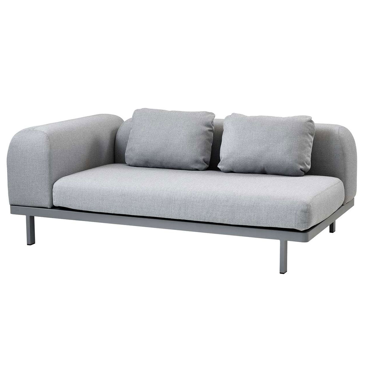 Space 2 Seat Sofa with Arm | Light Grey Air Touch Fabric