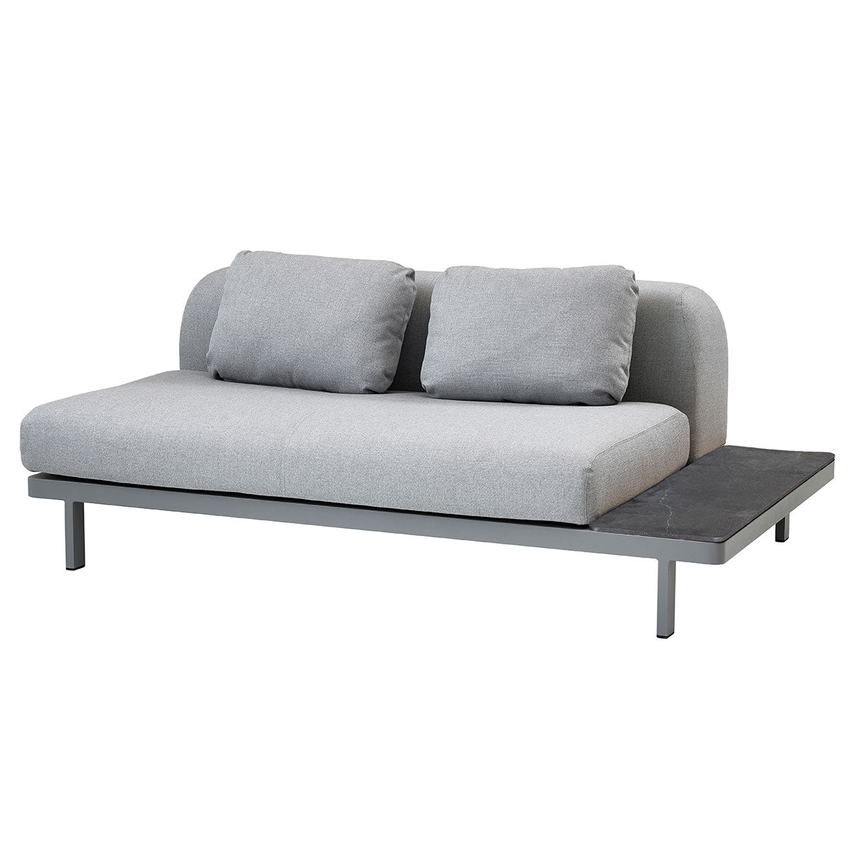 Space 2 Seat Sofa with Board | Light Grey Air Touch Fabric