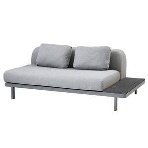 Space 2 Seat Sofa with Board | Light Grey Air Touch Fabric