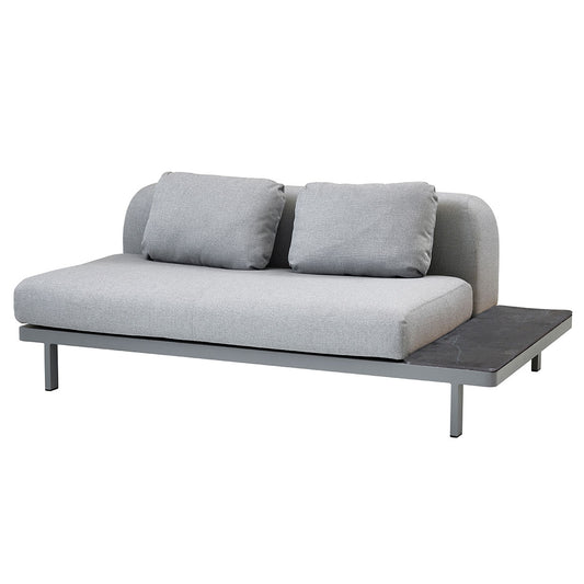 Space 2 Seat Sofa with Board | Light Grey Air Touch Fabric