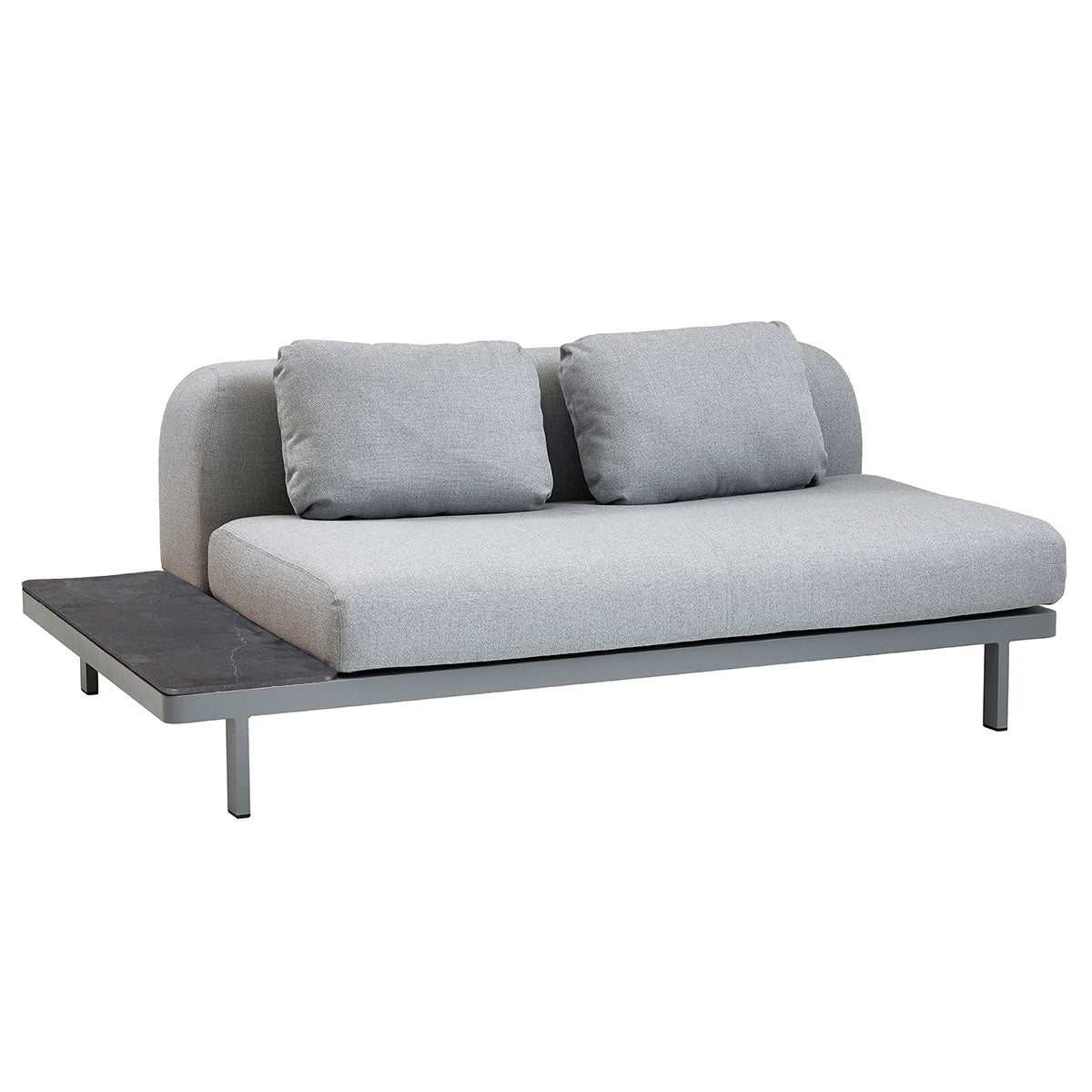 Space 2 Seat Sofa with Board | Light Grey Air Touch Fabric