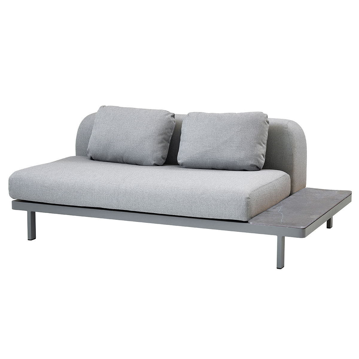 Space 2 Seat Sofa with Board | Light Grey Air Touch Fabric