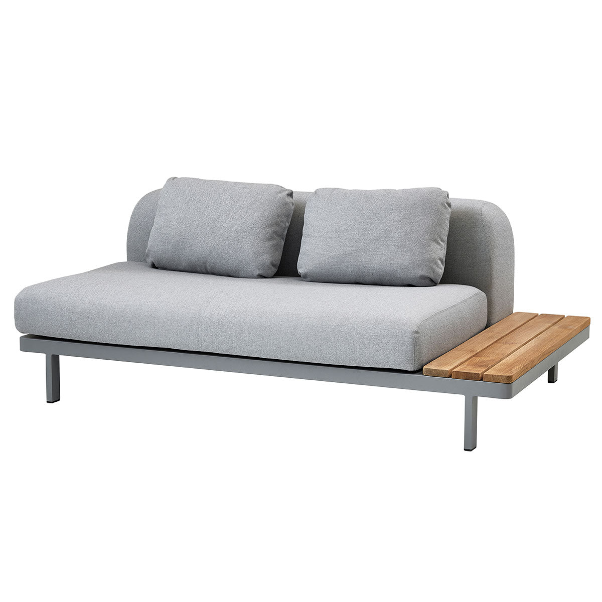 Space 2 Seat Sofa with Board | Light Grey Air Touch Fabric