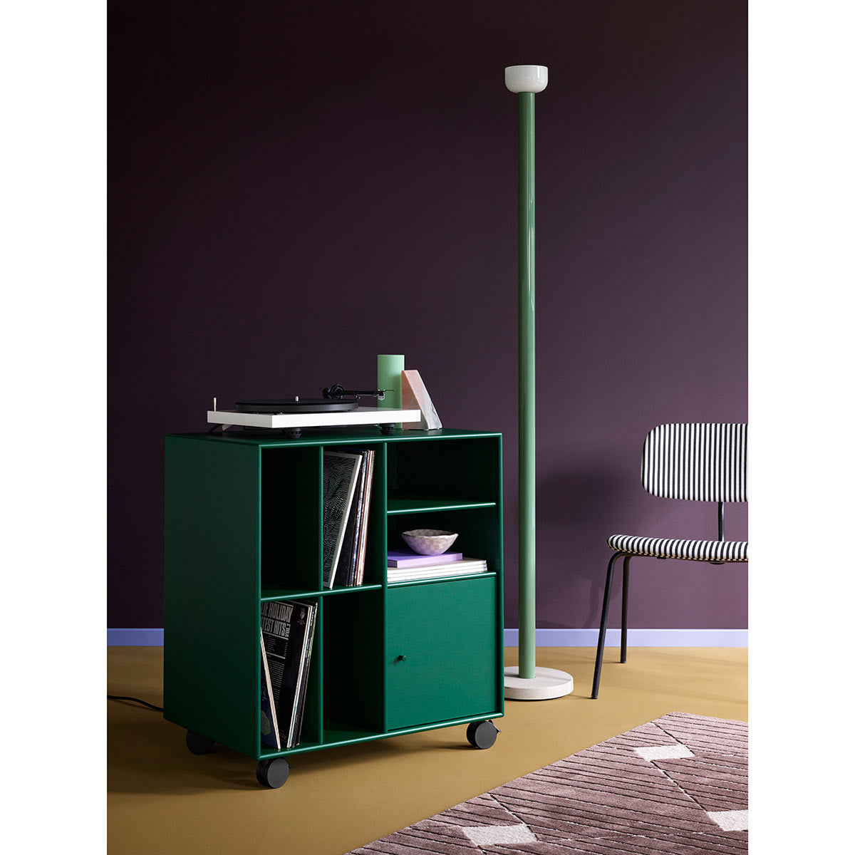 Spin II Vinyl Storage Unit | Pine Lacquer