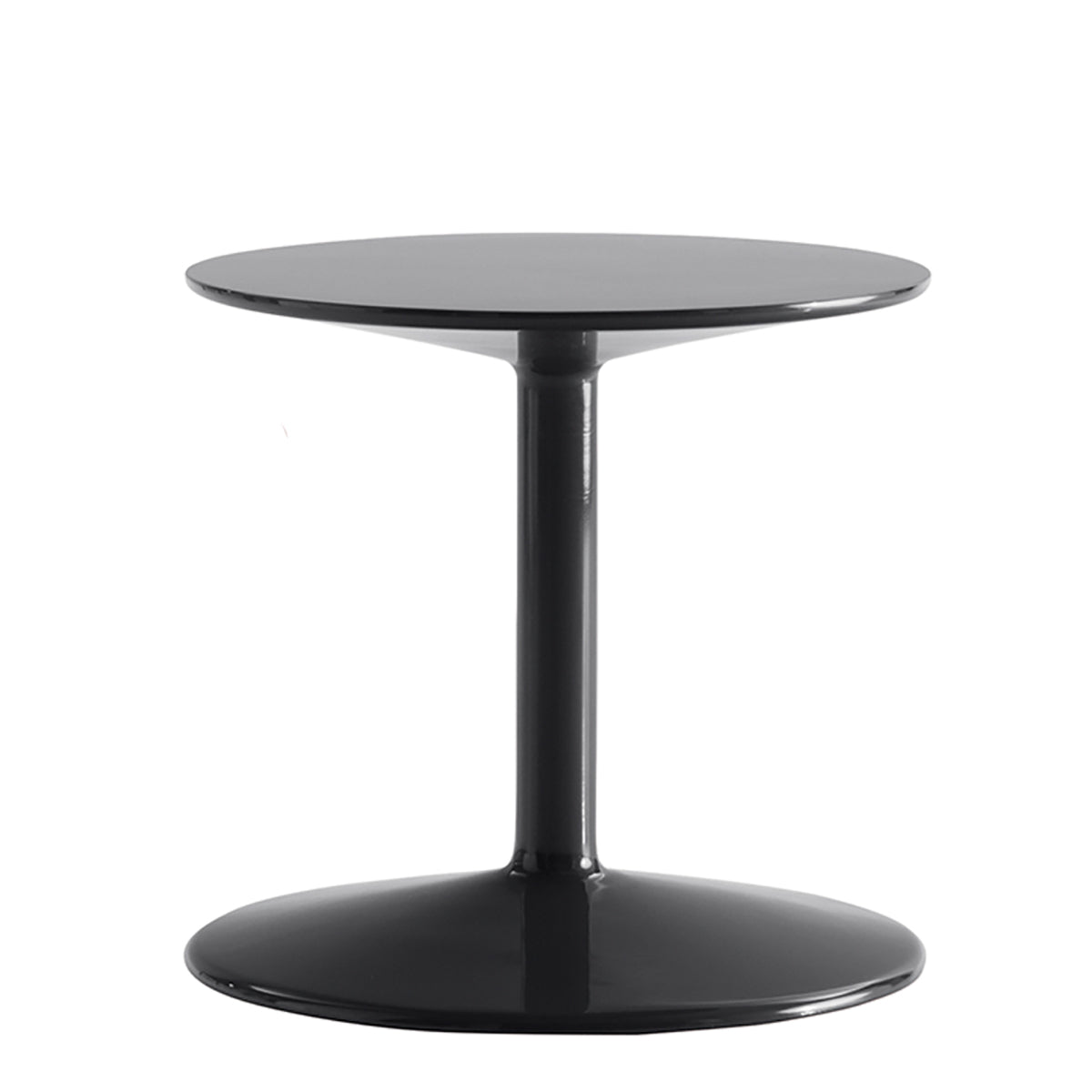 Spool Side Table | Anthracite Glossy Lacquer