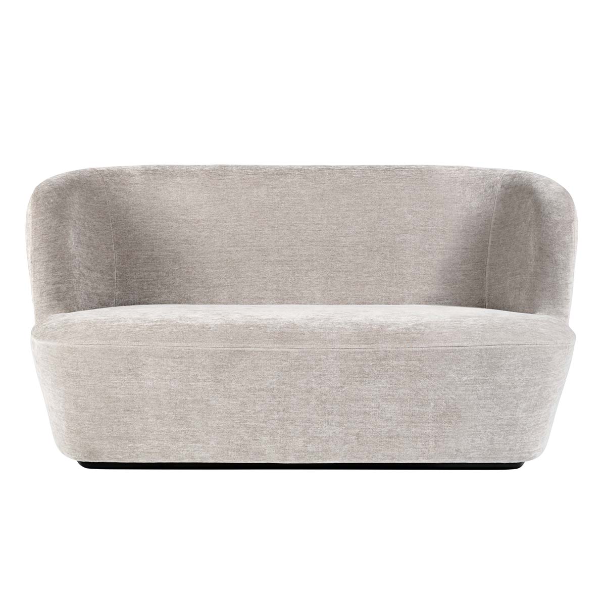 Stay 2 Seat Sofa Plinth Base | Belsuede Chenille Steel 010
