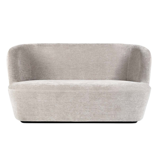 Stay 2 Seat Sofa Plinth Base | Belsuede Chenille Steel 010