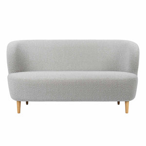 Stay 2 Seat Sofa Wooden Legs | Pearl 004 Karakorum Fabric