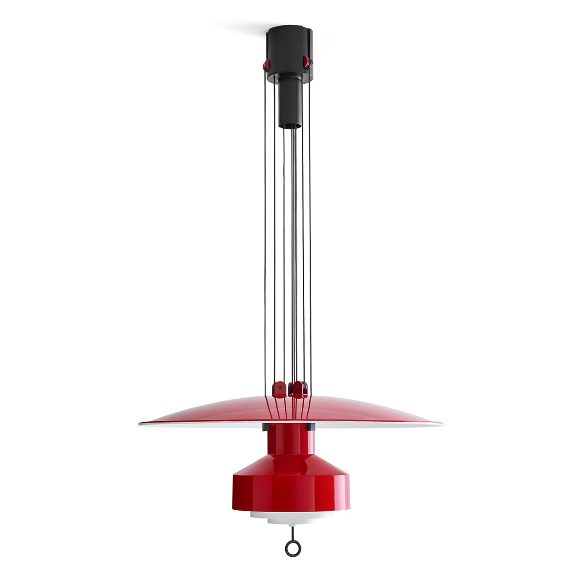Saliscendi Rise and Fall Pendant | Glossy Red Metal
