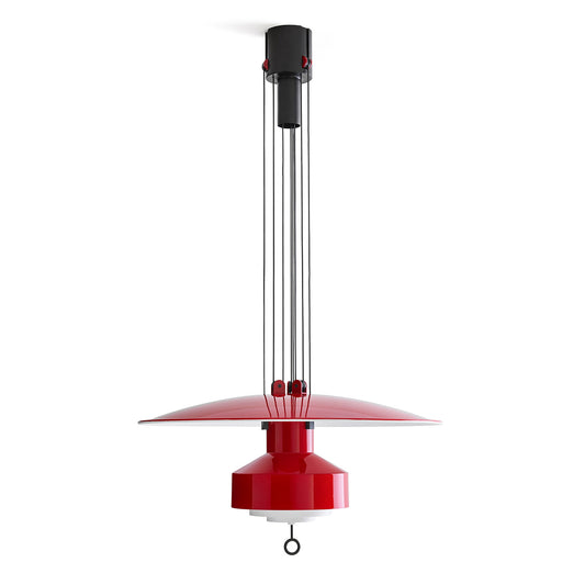 Saliscendi Rise and Fall Pendant | Glossy Red Metal