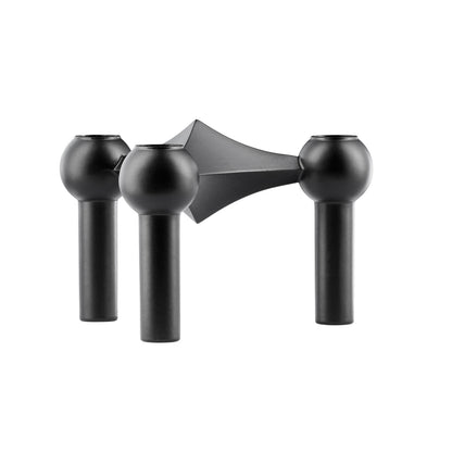 Stoff Nagel Candle Holder Single | Matt Black