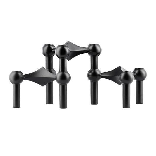 Stoff Nagel Candle Holder 3 Pack | Matt Black