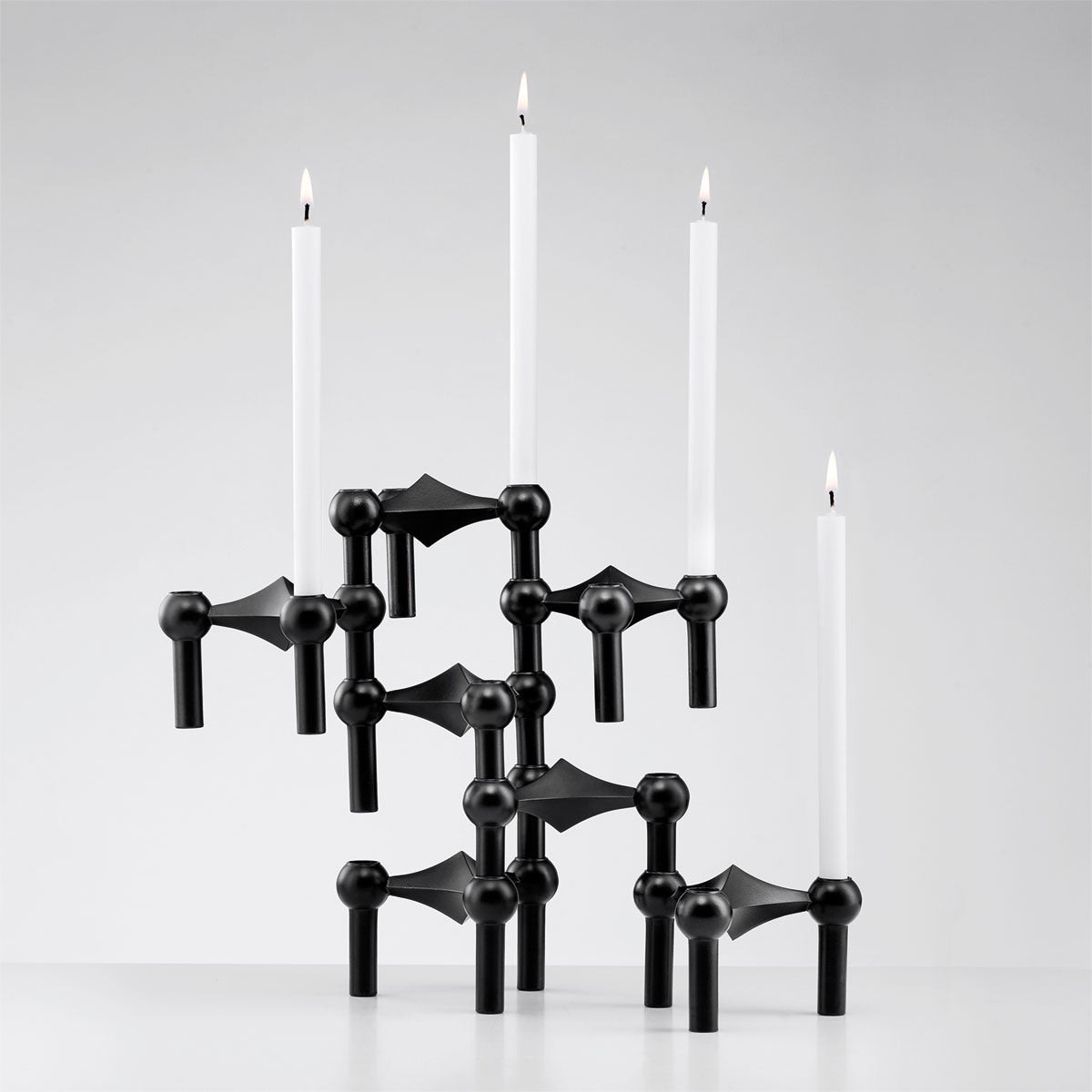 Stoff Nagel Candle Holder 3 Pack | Matt Black