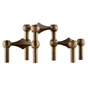 Stoff Nagel Candle Holder 3 Pack | Bronzed Brass