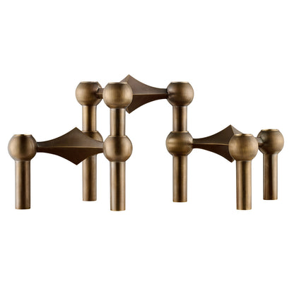 Stoff Nagel Candle Holder 3 Pack | Bronzed Brass