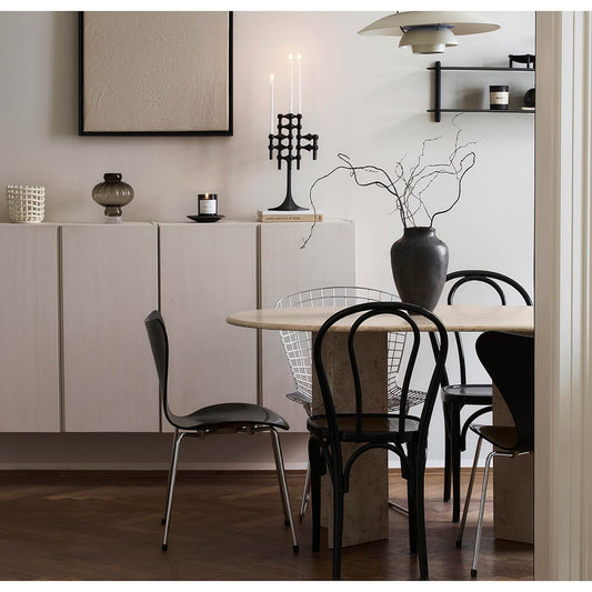 Stoff Nagel Candle Stand | Matt Black