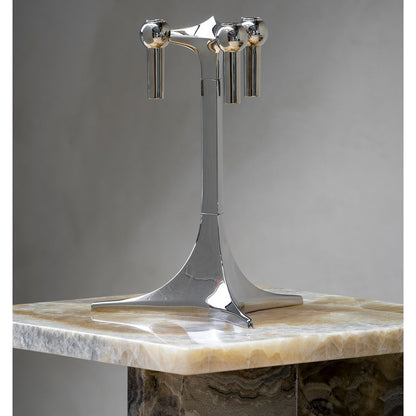 Stoff Nagel Candle Stand | Polished Chrome