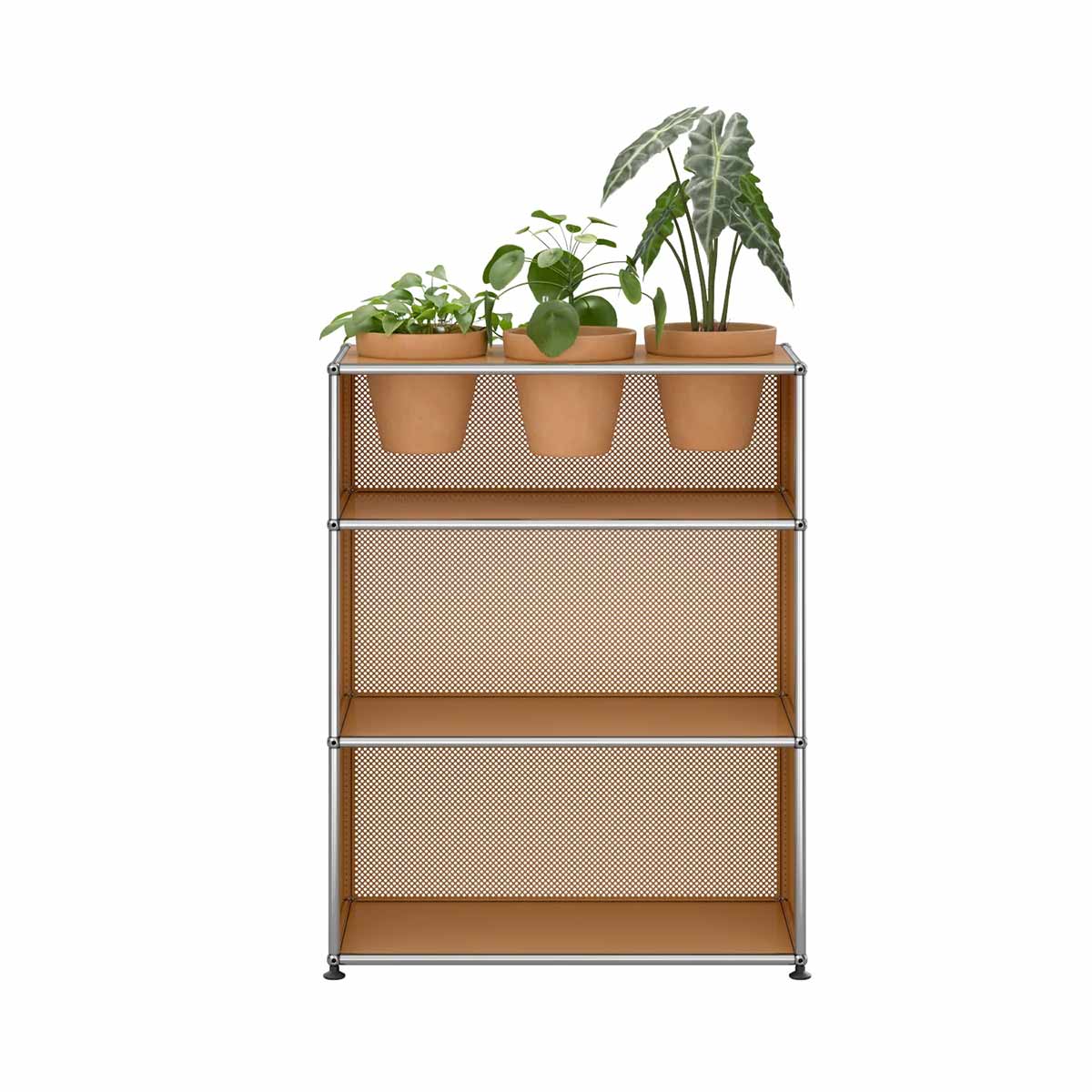 USM Storage with Flowerpots | Beige Lacquer Panels