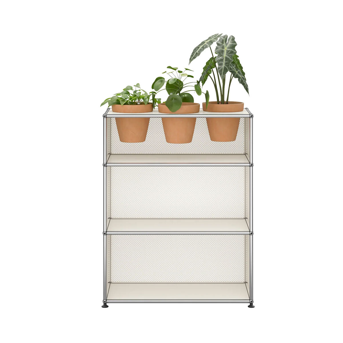 USM Storage with Flowerpots | Beige Lacquer Panels