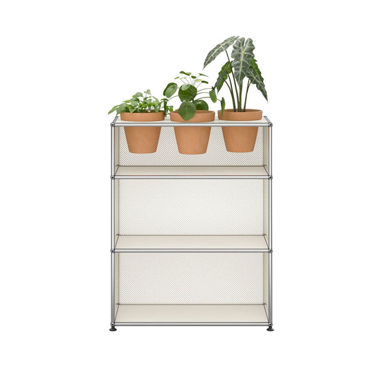 USM Storage with Flowerpots | Beige Lacquer Panels