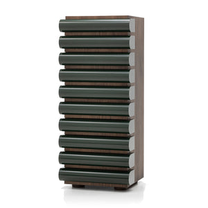 Storet Drawer Chest Tall | Glossy Lacquer Dark Green LL22
