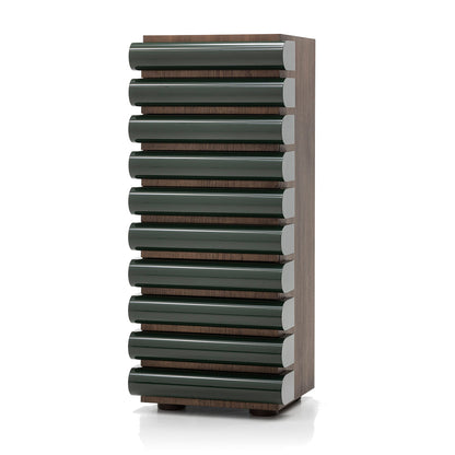 Storet Drawer Chest Tall | Glossy Lacquer Dark Green LL22