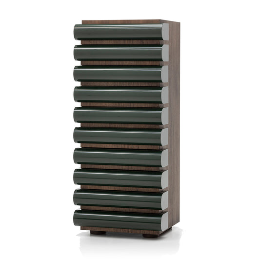 Storet Drawer Chest Tall | Glossy Lacquer Dark Green LL22