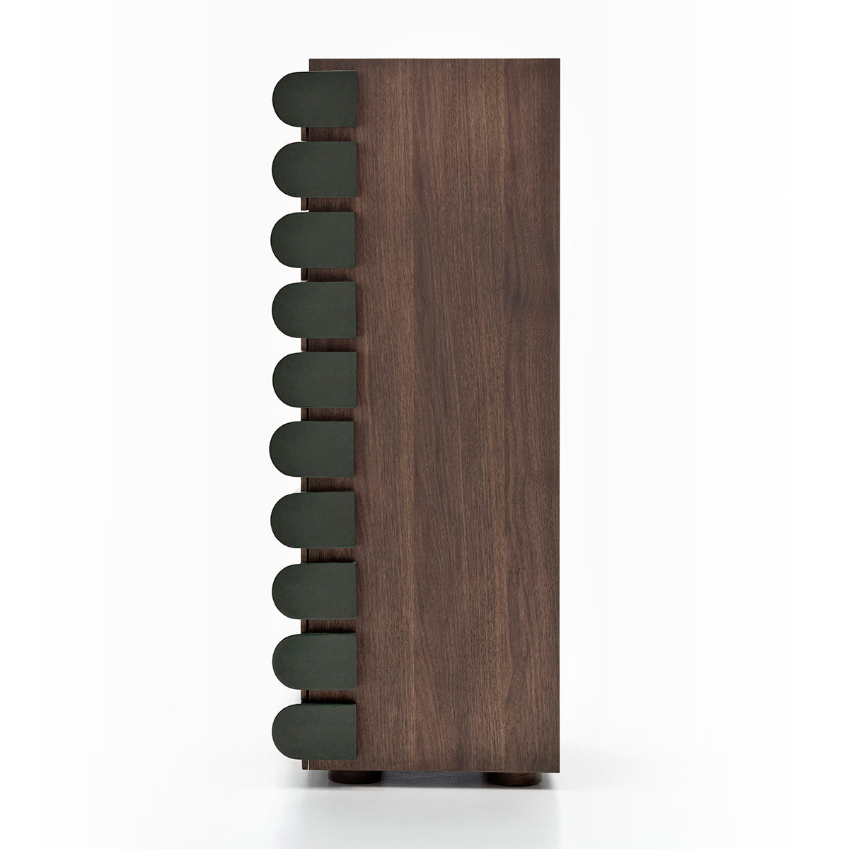 Storet Drawer Chest Tall | Glossy Lacquer Dark Green LL22