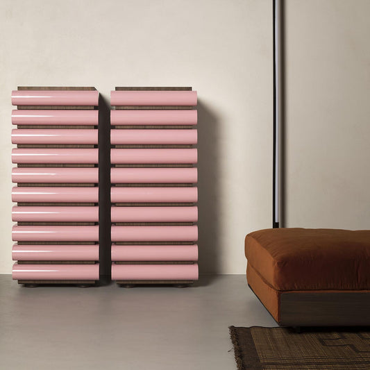 Storet Drawer Chest Tall | Glossy Lacquer Pink LL21