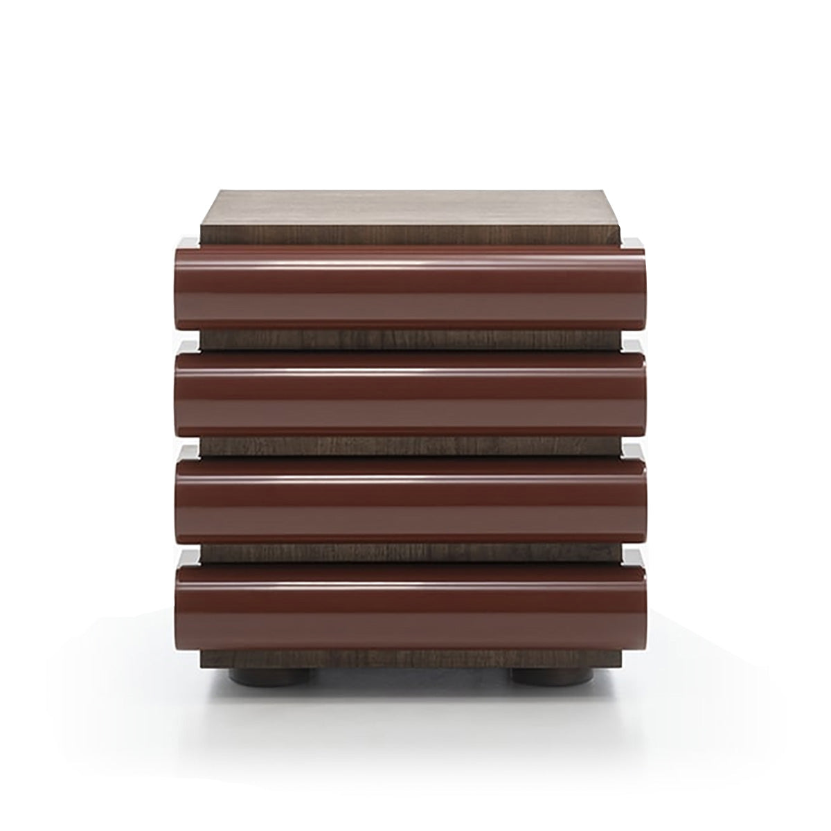Storet Drawer Chest Short | Glossy Lacquer Black LL06