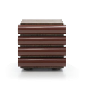 Storet Drawer Chest Short | Glossy Lacquer Burgundy LL20