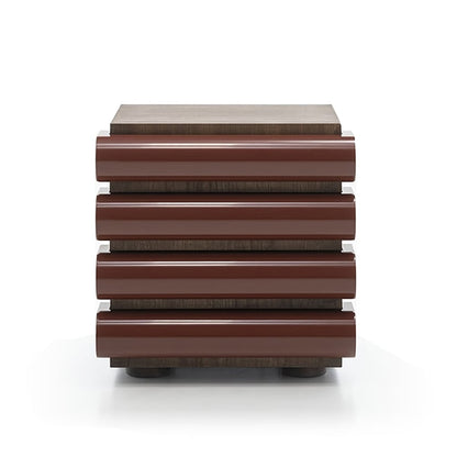 Storet Drawer Chest Short | Glossy Lacquer Burgundy LL20