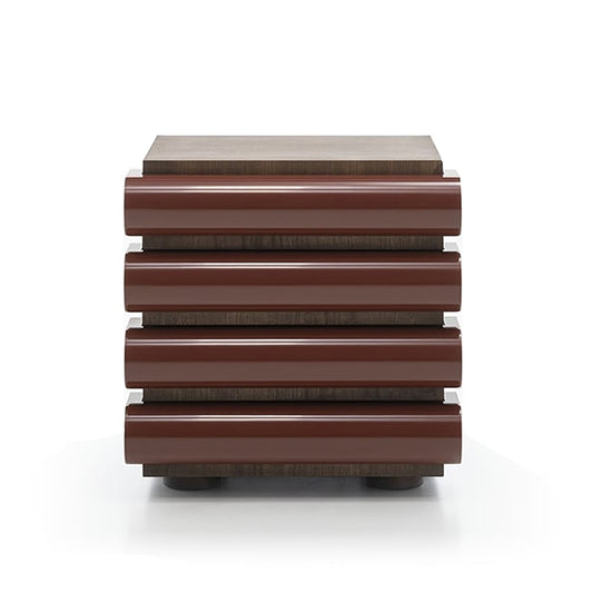 Storet Drawer Chest Short | Glossy Lacquer Burgundy LL20