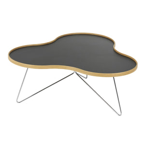 Flower Table Large | Black Laminate Birch Edge