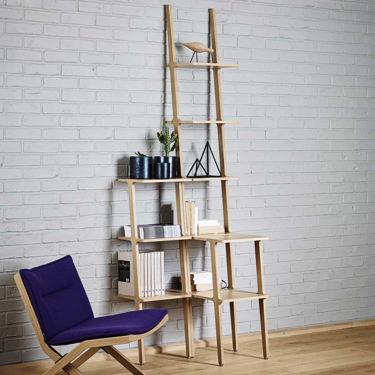 Libri Shelf - 3 shelf | Natural Lacquered Oak