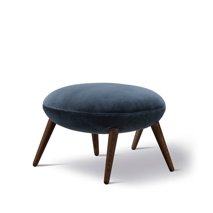 Swoon Footstool | Dusky Blue 651 Byram Upholstery
