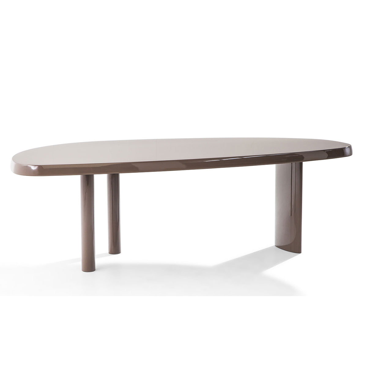 Table en Forme Libre | Marron Glace Glossy Lacquer Finish