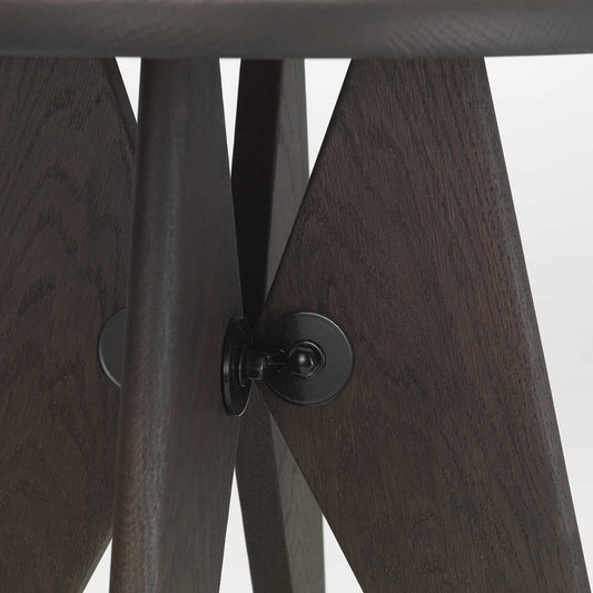 Tabouret Solvay | Dark Varnished Oak