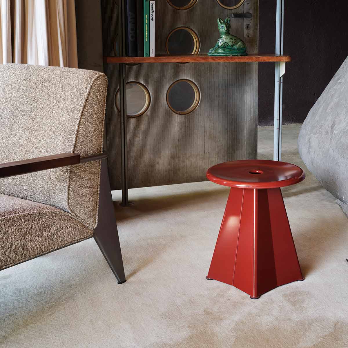 Tabouret Métallique | Japanese Red