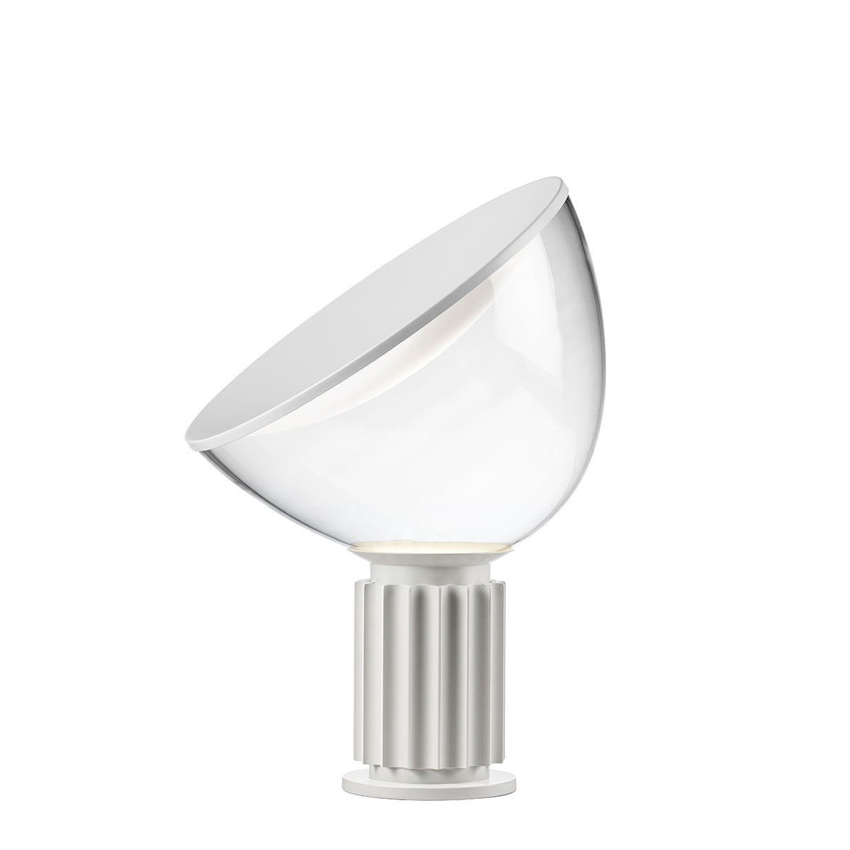 Taccia Small LED Lamp | Matt White Aluminium