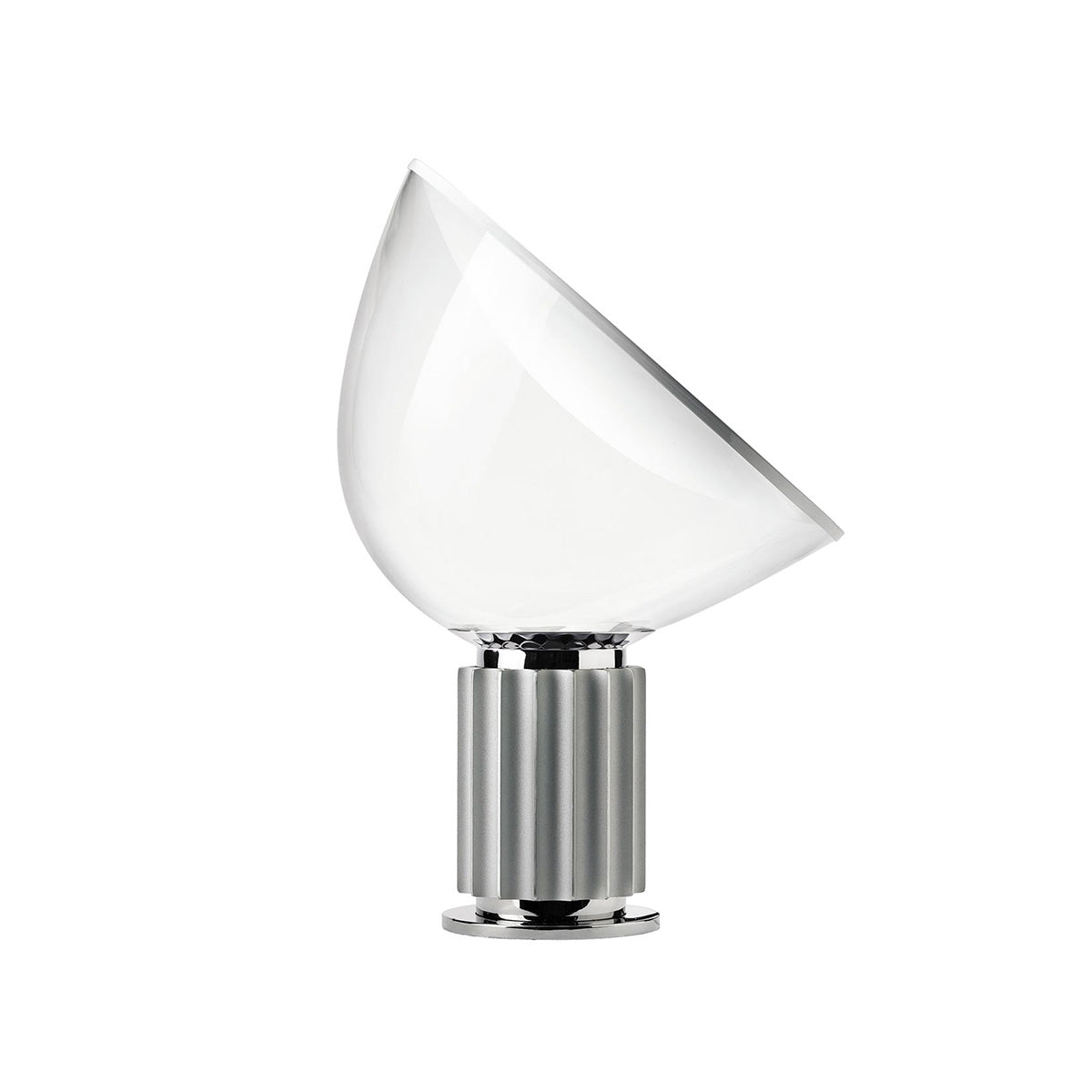 Taccia Small LED Lamp | Silver Grey Aluminium