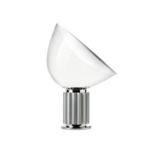 Taccia Small LED Lamp | Silver Grey Aluminium