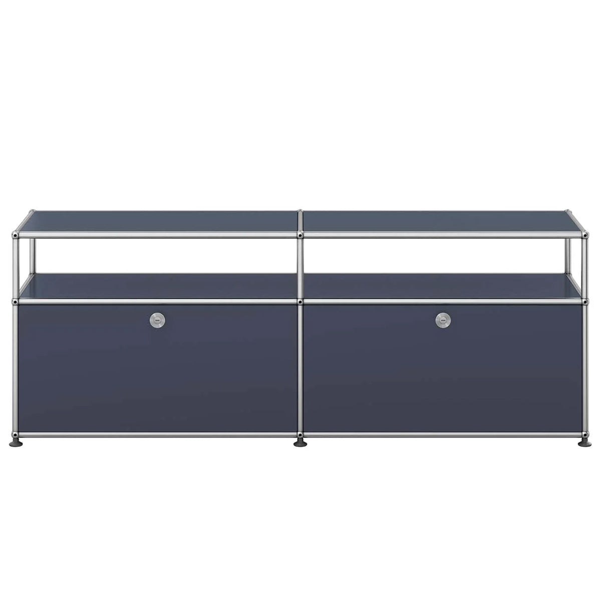 USM Tall Media Unit | Anthracite Lacquer Panels