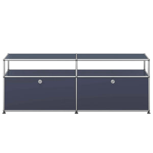 USM Tall Media Unit | Anthracite Lacquer Panels