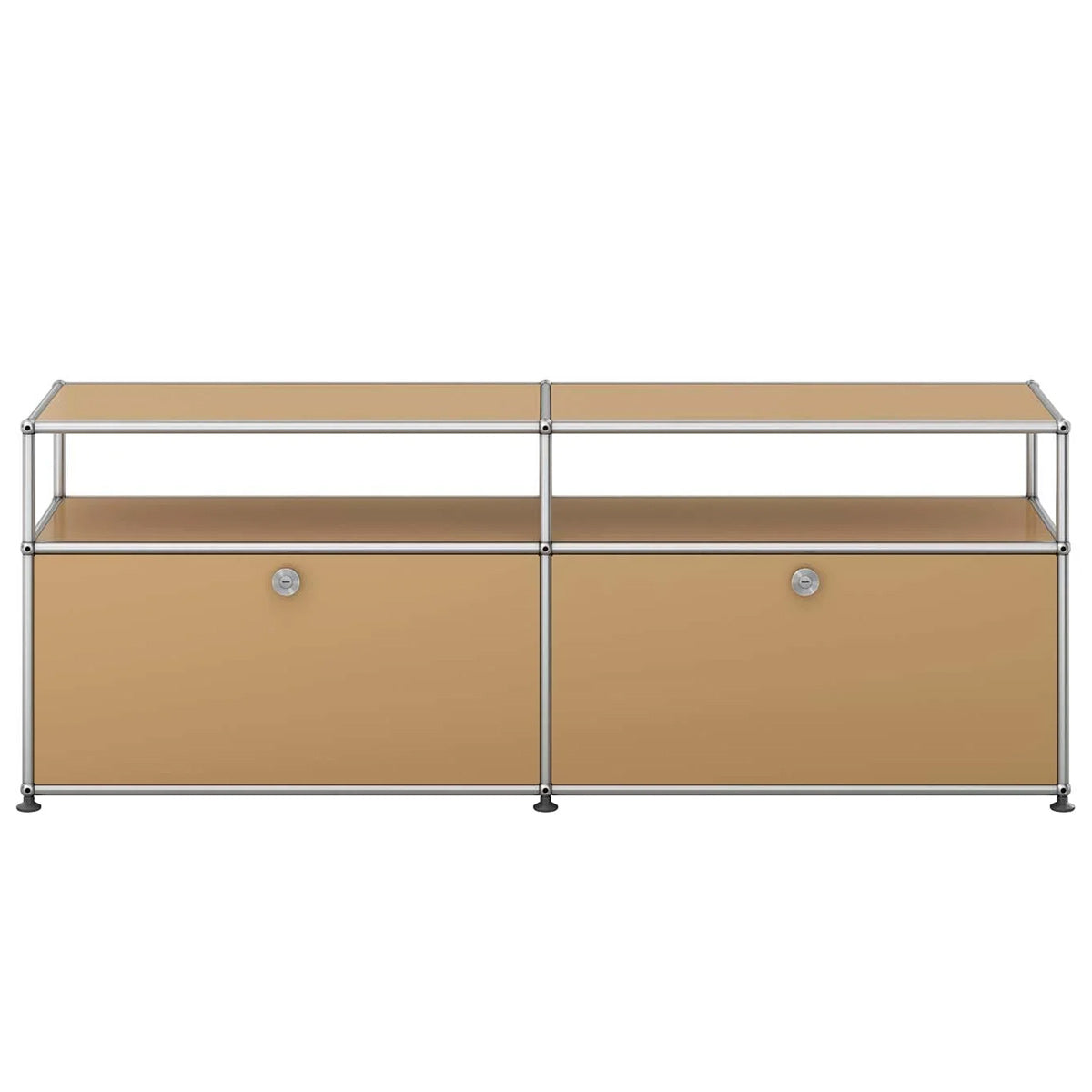 USM Tall Media Unit | Beige Lacquer Panels