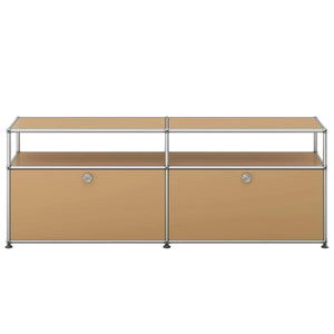 USM Tall Media Unit | Beige Lacquer Panels
