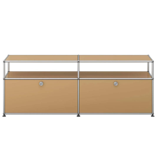 USM Tall Media Unit | Beige Lacquer Panels