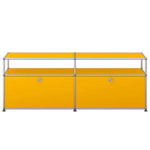 USM Tall Media Unit | Golden Yellow Lacquer Panels