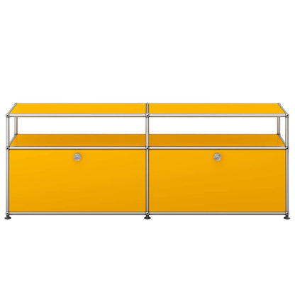 USM Tall Media Unit | Golden Yellow Lacquer Panels