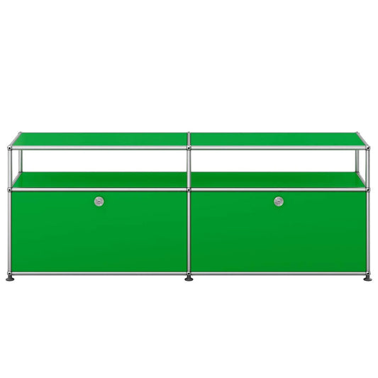 USM Tall Media Unit | Green Lacquer Panels
